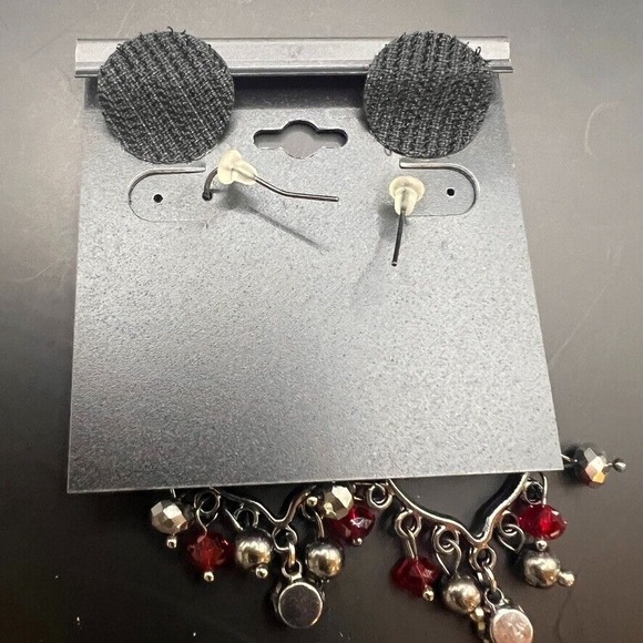 Lot of 3 Pair Tanya Creations Earrings Red Crystal Dangles & Hoops NOS Nordstrom - Picture 14 of 16